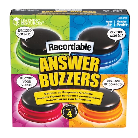 Learning Resources Recordable Answer Buzzers, Set of 4 3769